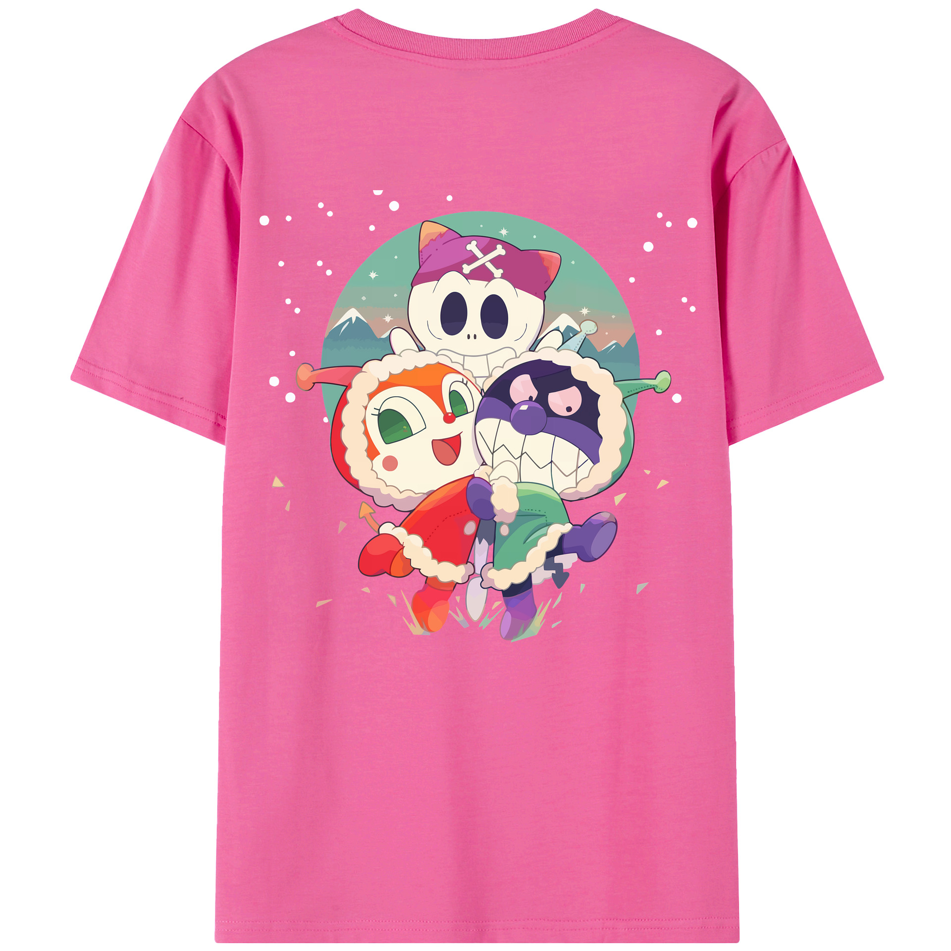 （画像用） アンパンマン Anpanman レディース半袖Tシャツ(バックプリント)